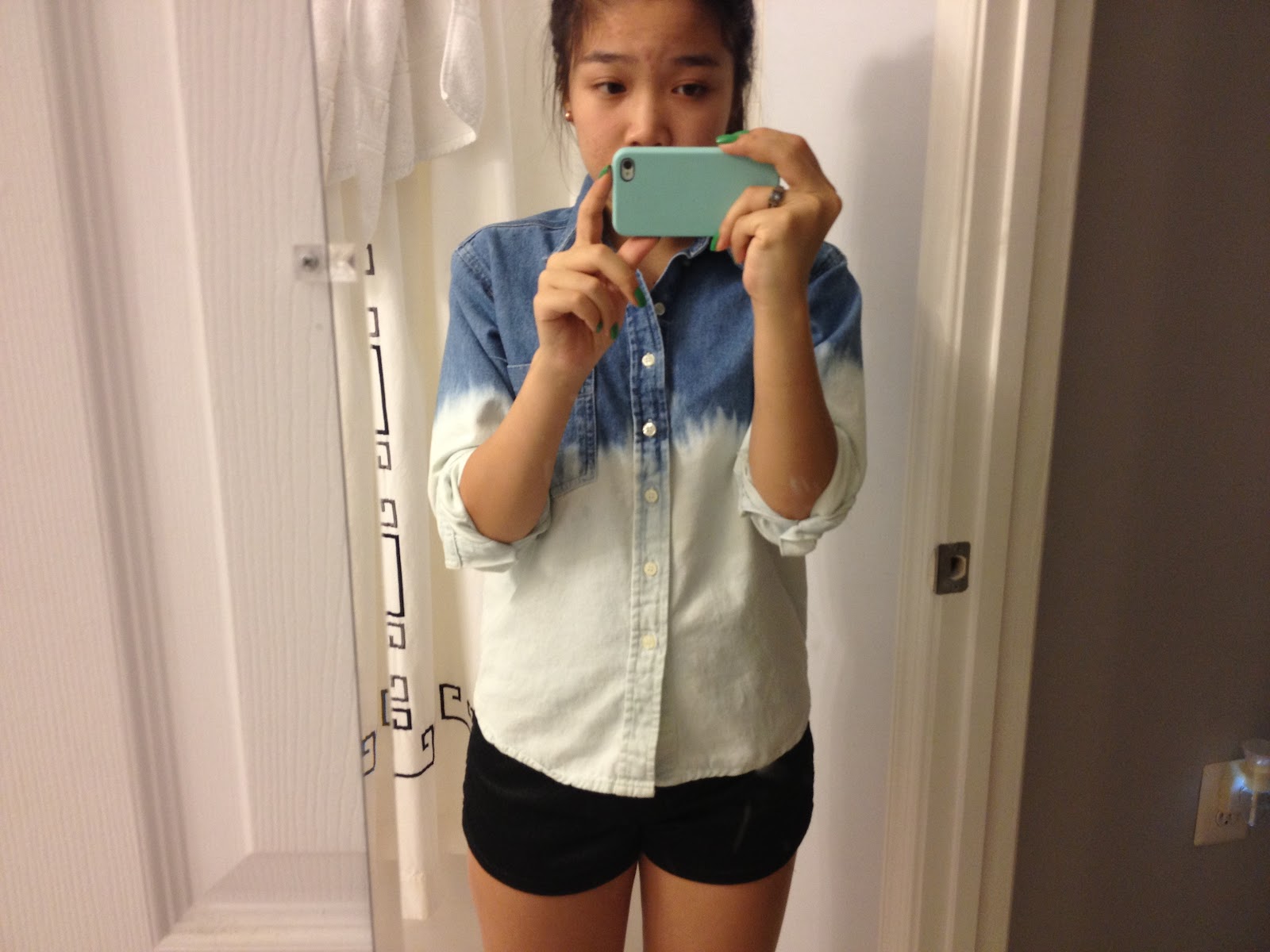 Blog How To Dip Dye Denim Shirt With Bleach (Ombre Fail) DIY (PIC HEAVY)