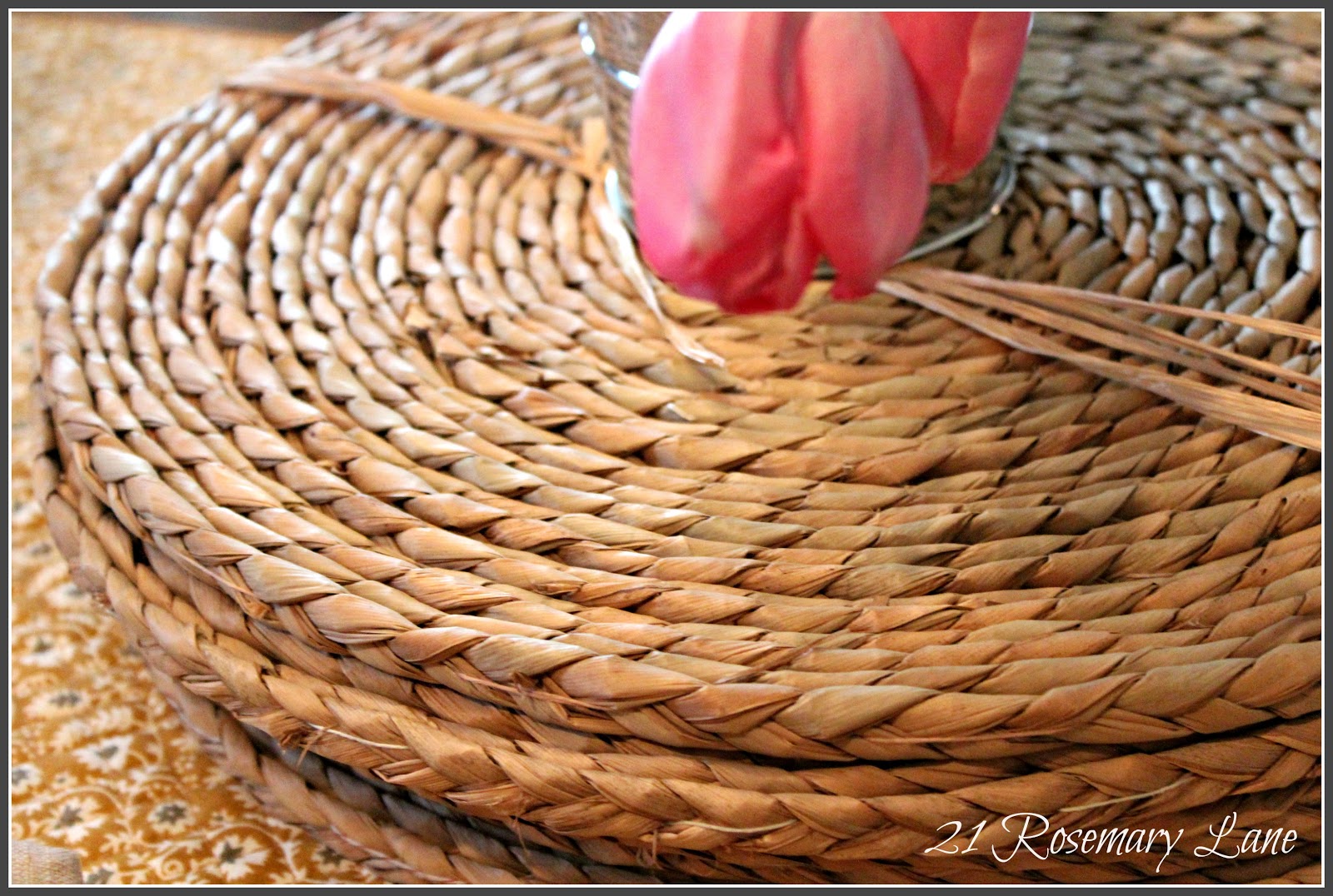 21 Rosemary Lane Rush Placemats for Spring