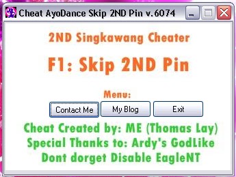 Cheat AyoDance v.6074 (2 Cheat) Score Hack and Skip 2ND Pin Test