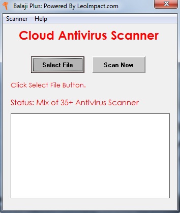Balaji Antivirus (Mix of 32 Antivrus Engine) balaji+antivirus Balaji Antivirus (Mix of 32 Antivrus Engine)
