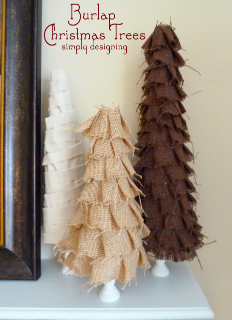 burlap+christmas+trees | Shabby Ruffle Burlap Christmas Trees | 5 |