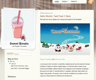Sweet Breaks Blogger Template