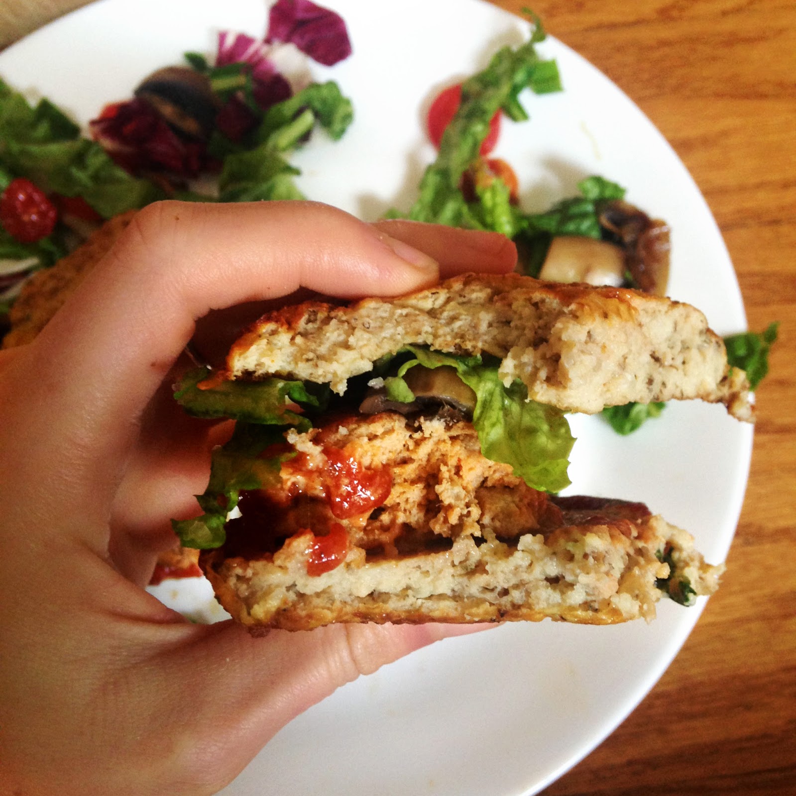 Live Right Be Healthy Homemade Turkey Burgers on a Cauliflower Bun