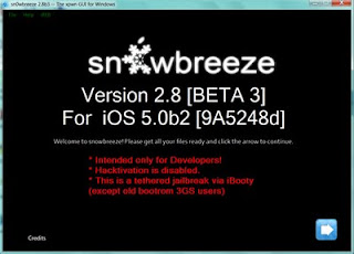 Sn0wbreeze 2.8 Beta 3 Released To Jailbreak iOS 5 Beta 2 On Windows (Details, Supported devices, Download)