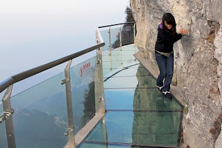 glass mountain walkway China