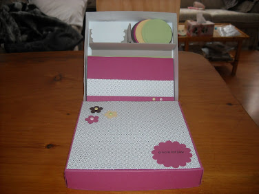 gift box with premade cards, and accessories