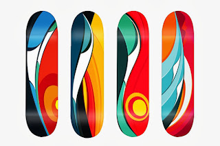 this is picture for skate board decks rainbow