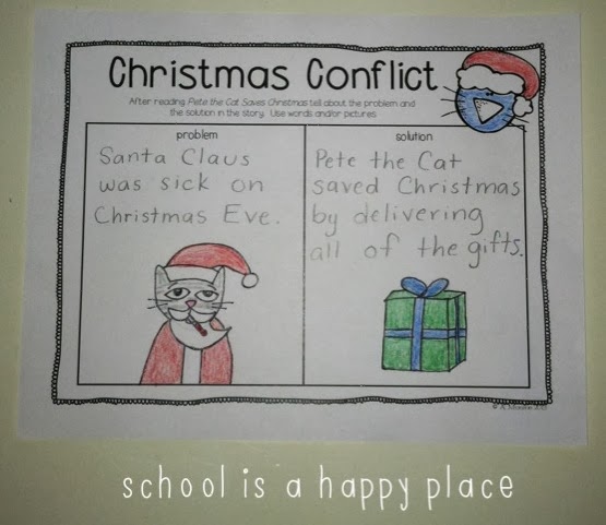School Is A Happy Place Pete The Cat Saves Christmas Literacy