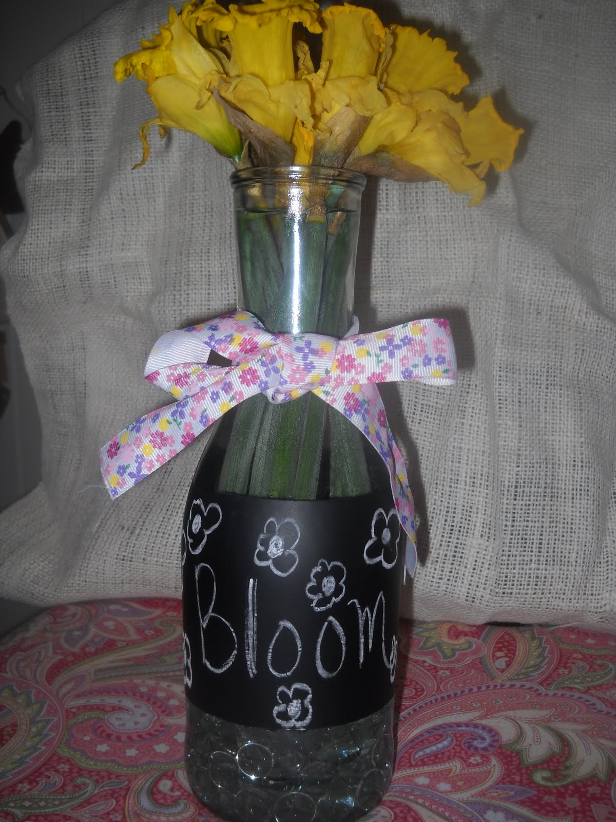Chalkboard Paint Vase