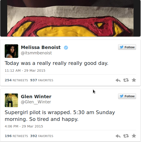 Пилот Супергерл снят