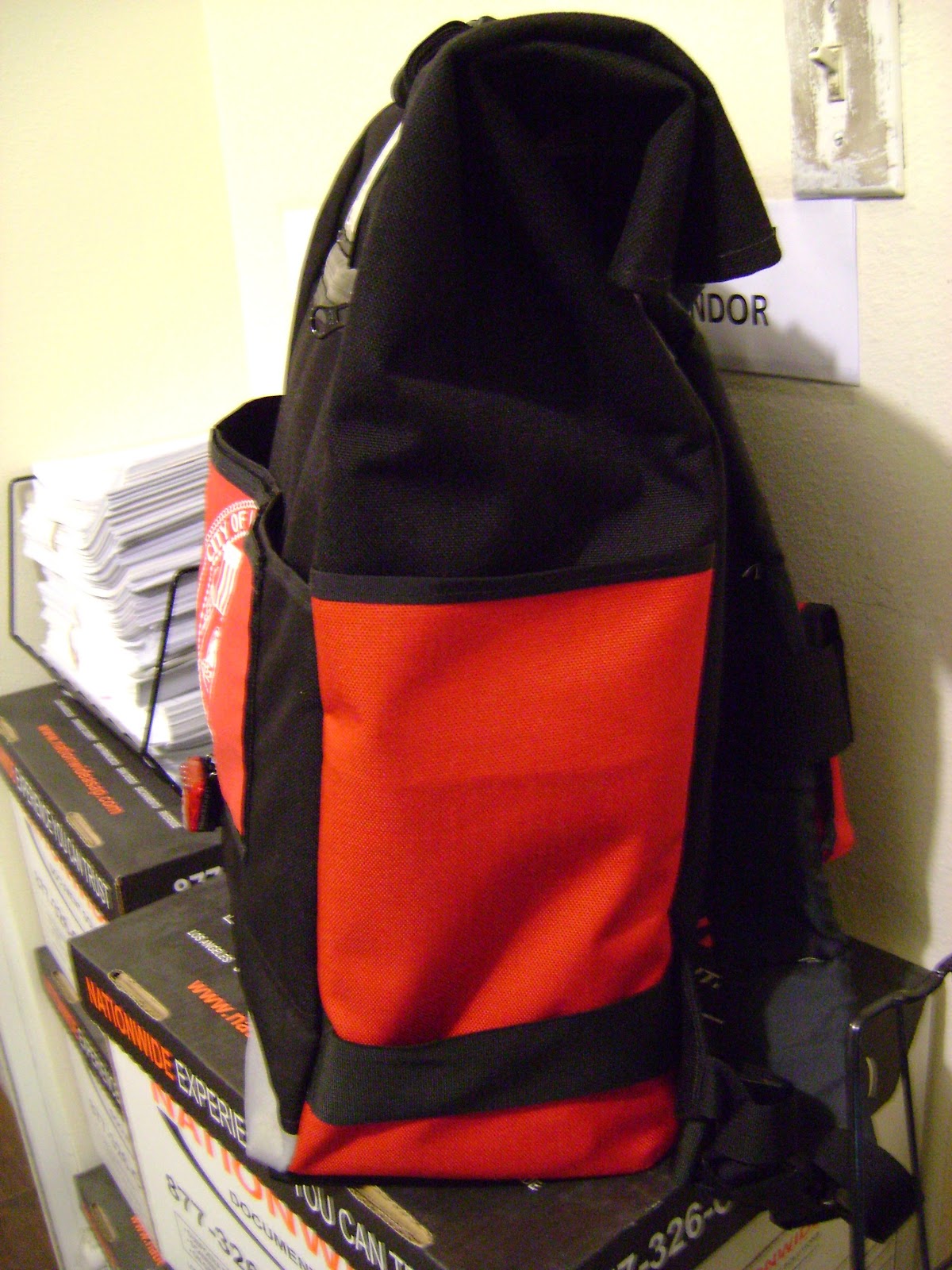 Custom Road Runner Roll Top Bag DTLA Messenger Style