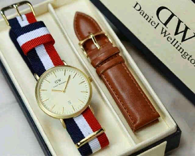 GINDA COLLECTION New Jam Tangan Daniel Wellington Set (1 Canvas