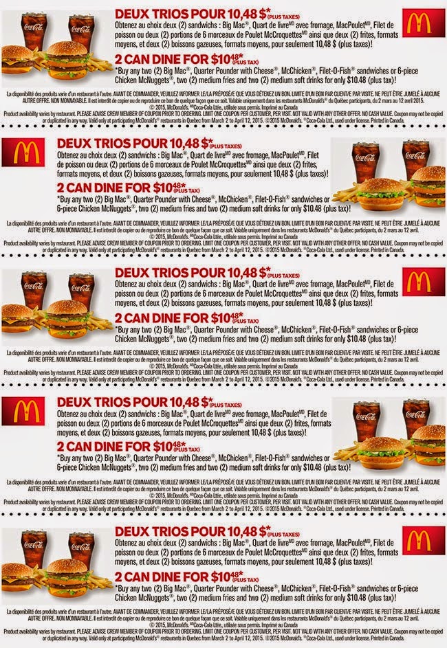 Coupons de mcdonald