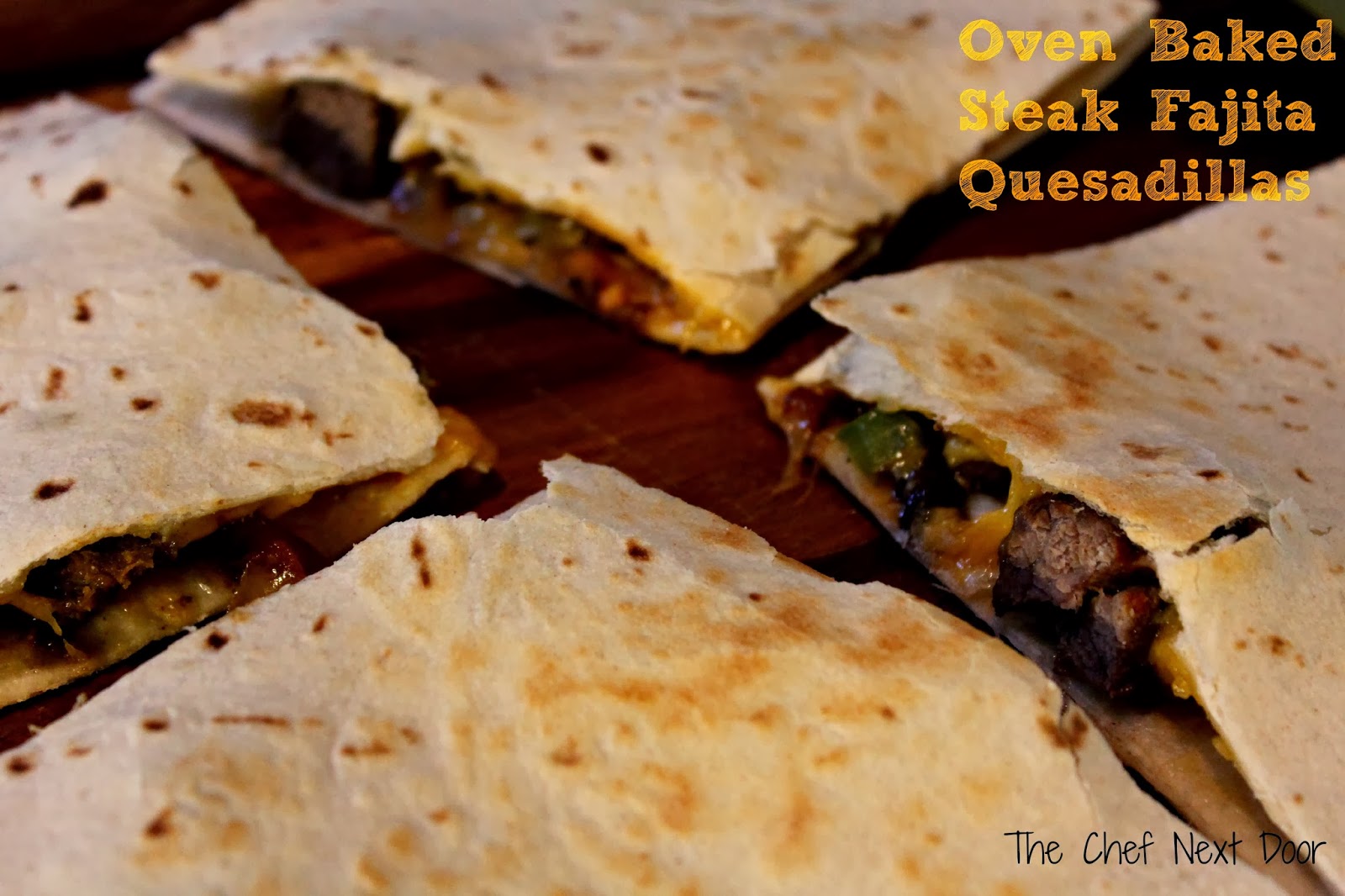 Oven Baked Steak Fajita Quesadillas