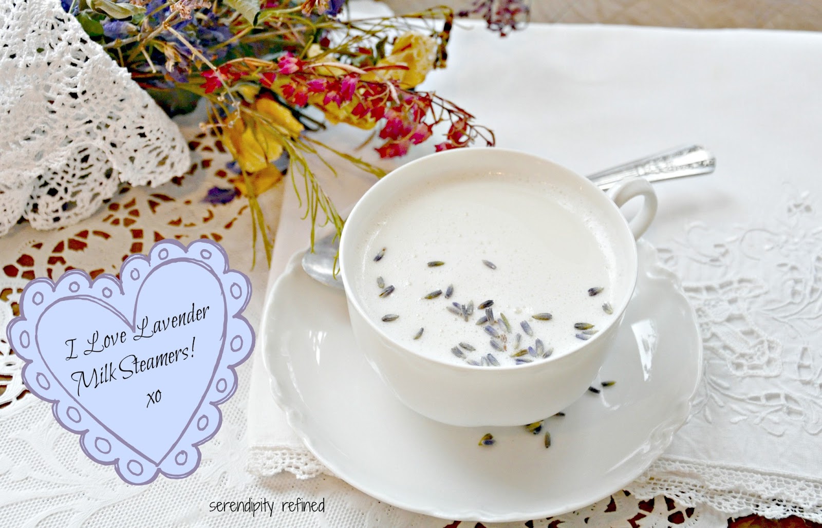 Serendipity Refined Blog Lavender Milk Steamer {Recipe}