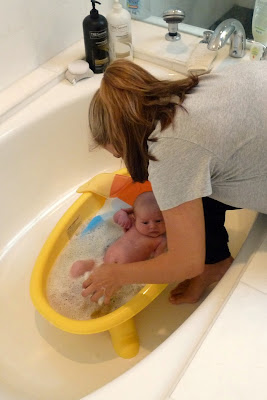 Freddie in his Winnie the Pooh tub