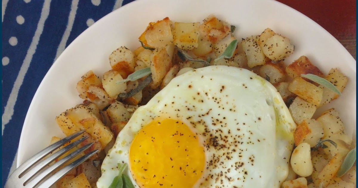 Kahakai Kitchen Cubed Potatoes with Garlic & Sage (+ a Fried Egg on