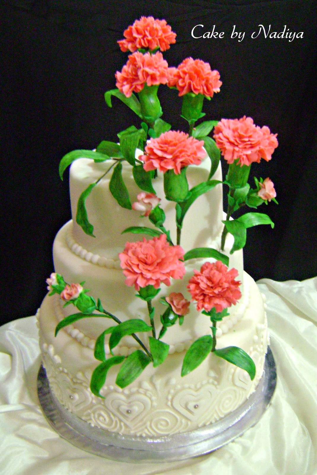 Nadiya's Tastes Of Maldives Carnation Wedding Cake