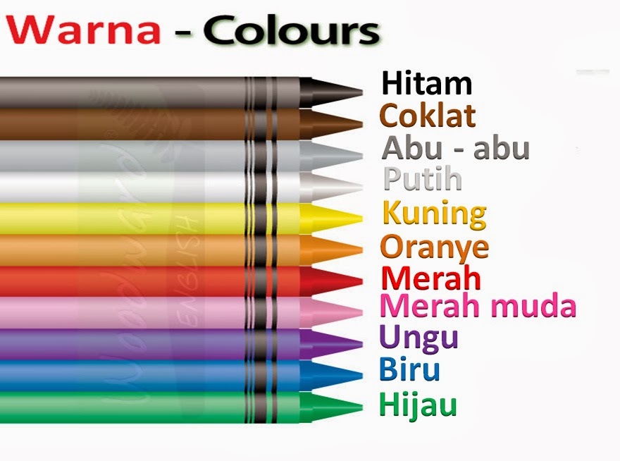 Colours in Indonesian language