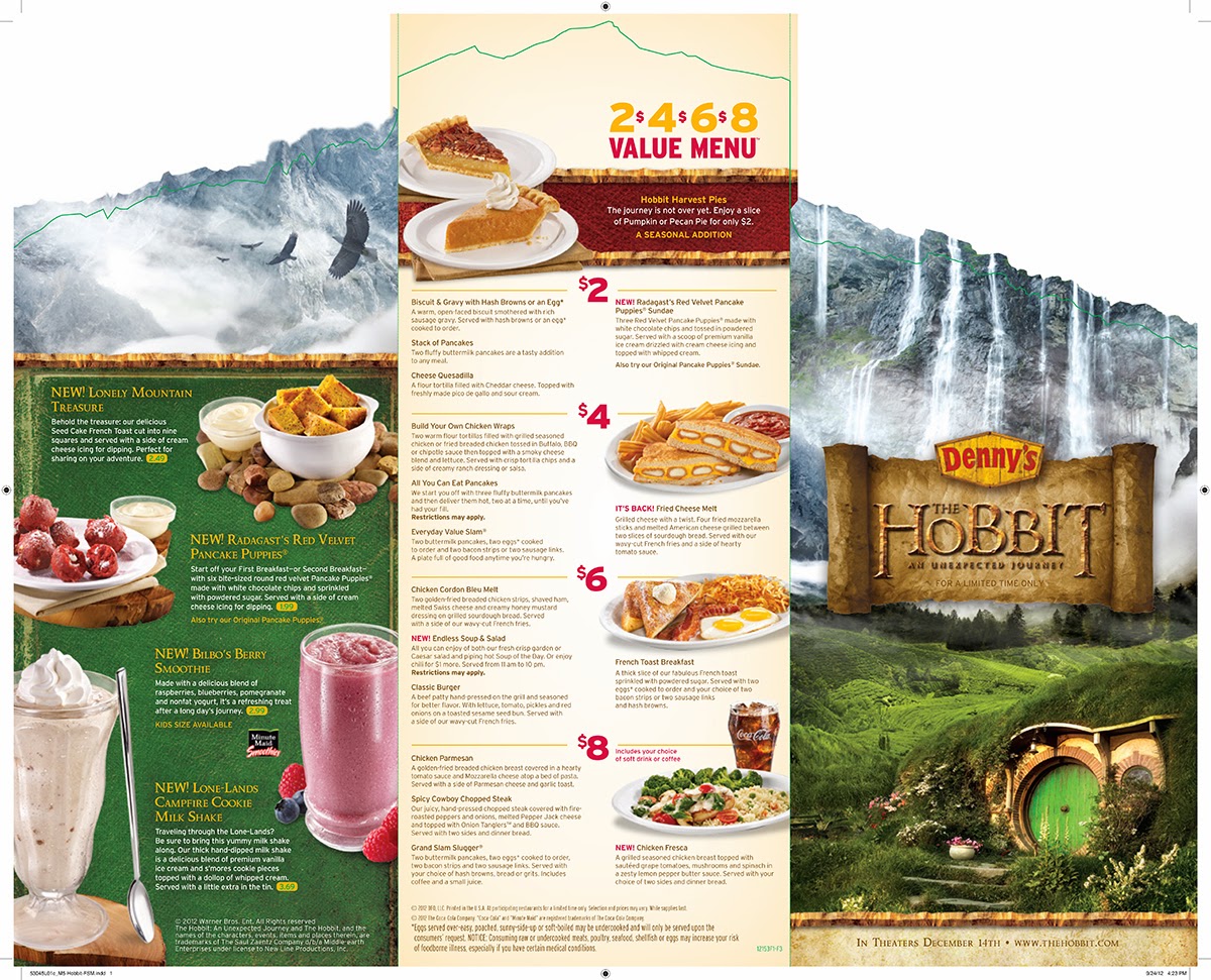Anyone remember the hobbit menu at Denny's? : r/lotr