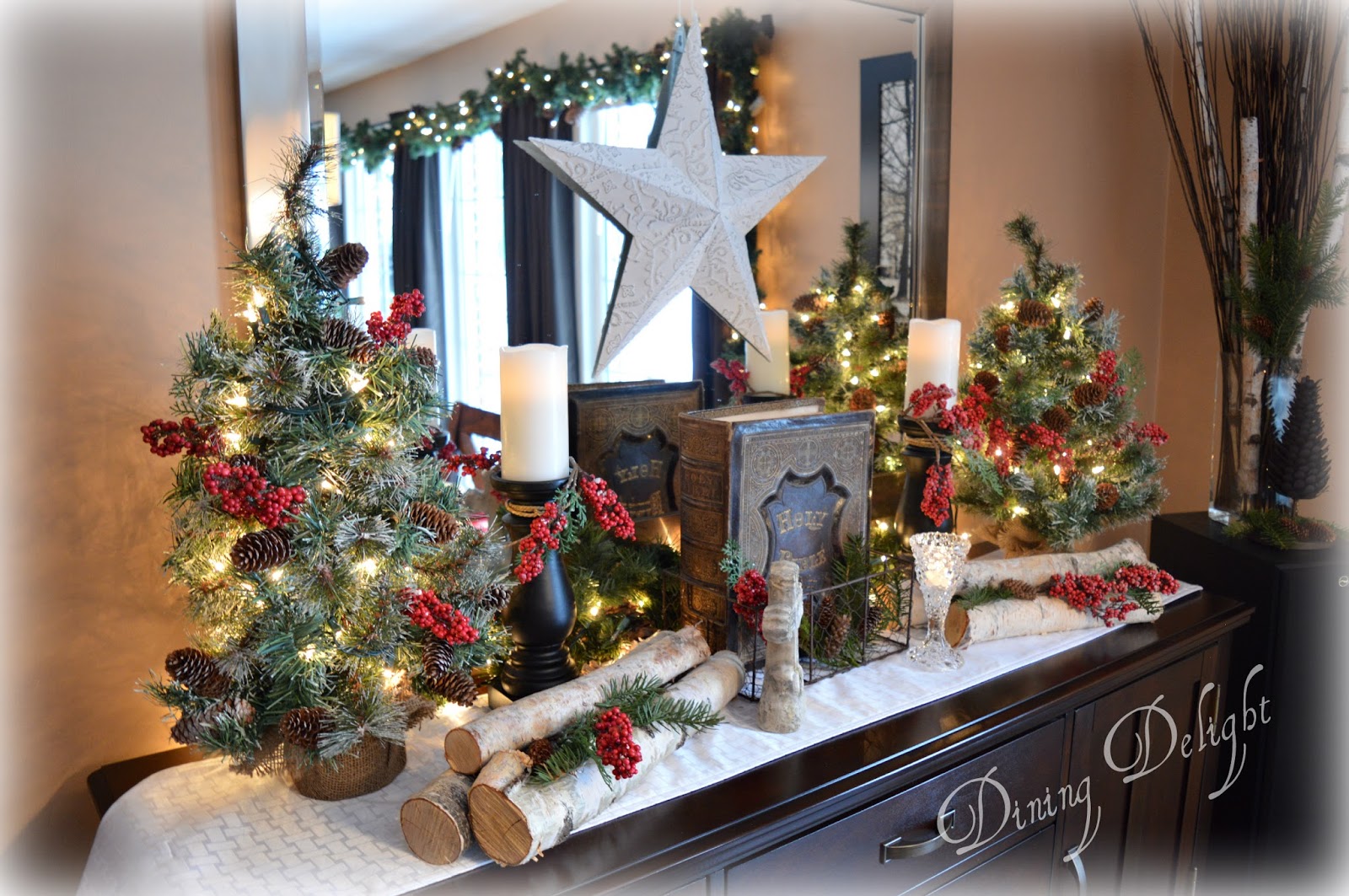 Dining Delight Rustic Christmas Sideboard