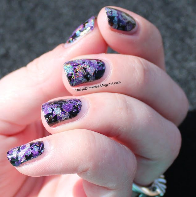 Nails4Dummies - Holographic Paint Splatter Nails