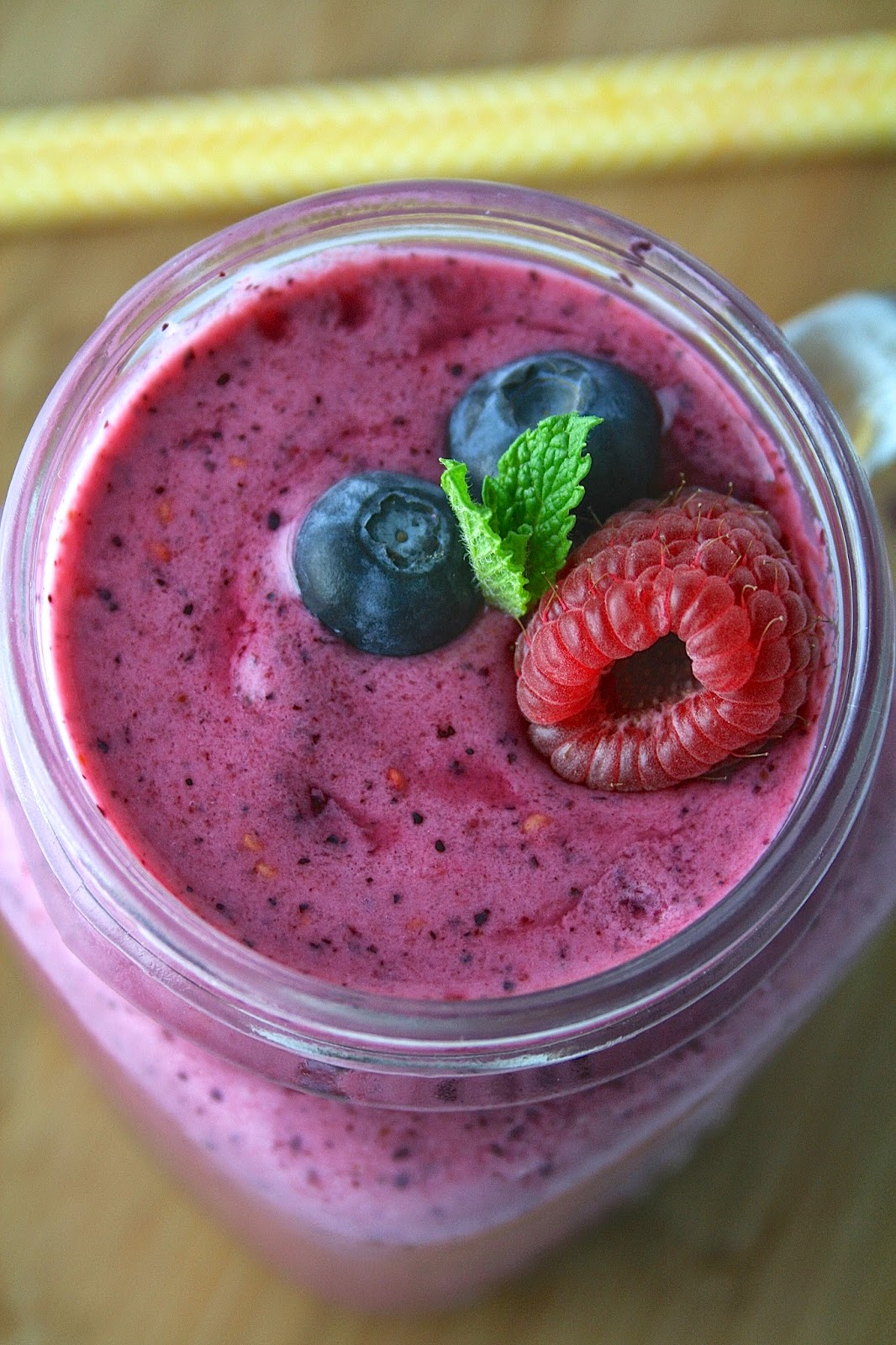 Oregon Transplant Raspberry Blueberry Smoothies