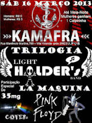 LIGHT-HOLDER's, TRILOGIA, LA MAQUINA, 35mg and PINK FLOYD Cover in KAMAFRA's PUB