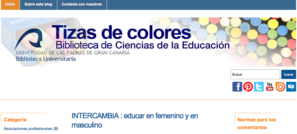 Blog Tizas de colores (Biblioteca de Ciencias de la Educación)