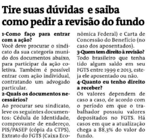 Revisao do fgts desde 1999