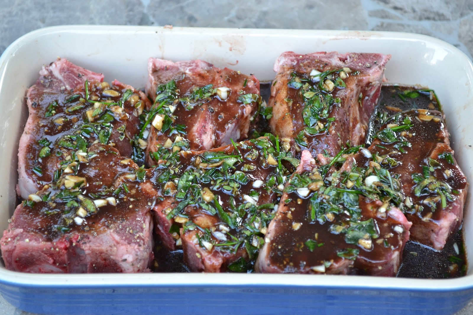 The Foodie Couple Grilled Herb Balsamic Lamb Chops