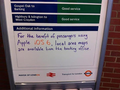 Umorismo inglese sulle Mappe di iOS 6