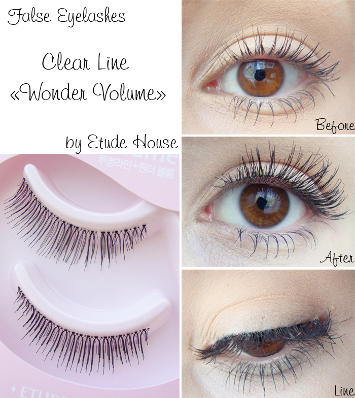 Clear Line Wonder Volume, Etude House, False Eyelashes, Natural Eyelashes, Reviews