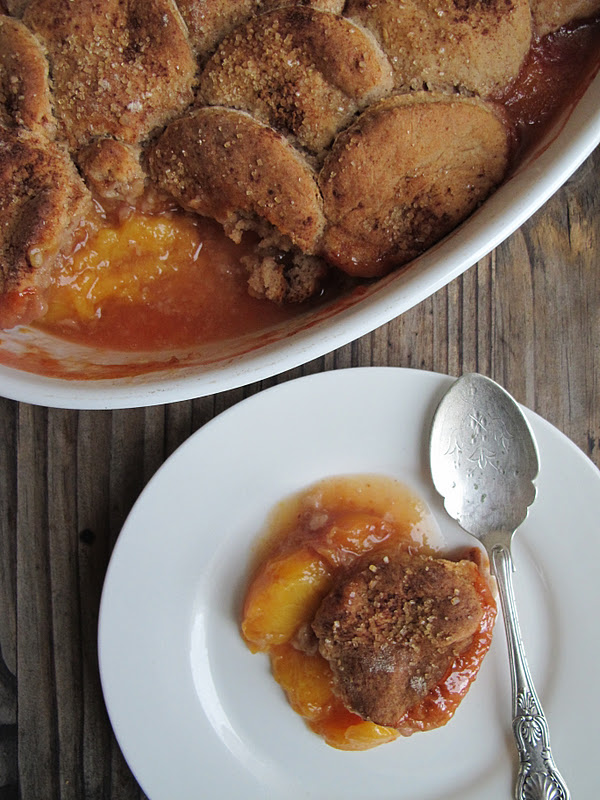 Morsels and Musings peach cobbler