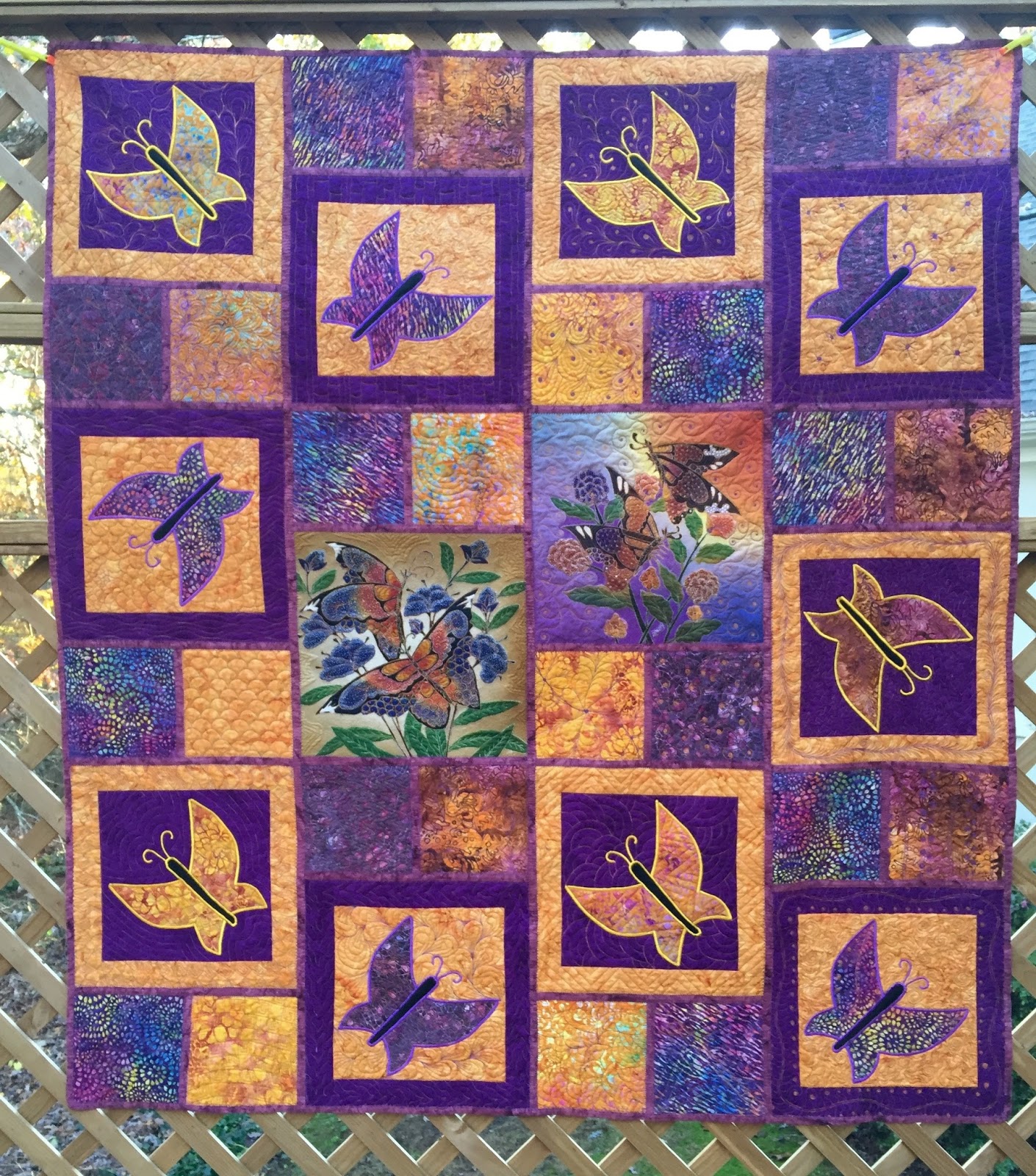 The Free Motion Quilting Project A Dancing Butterfly Quilt