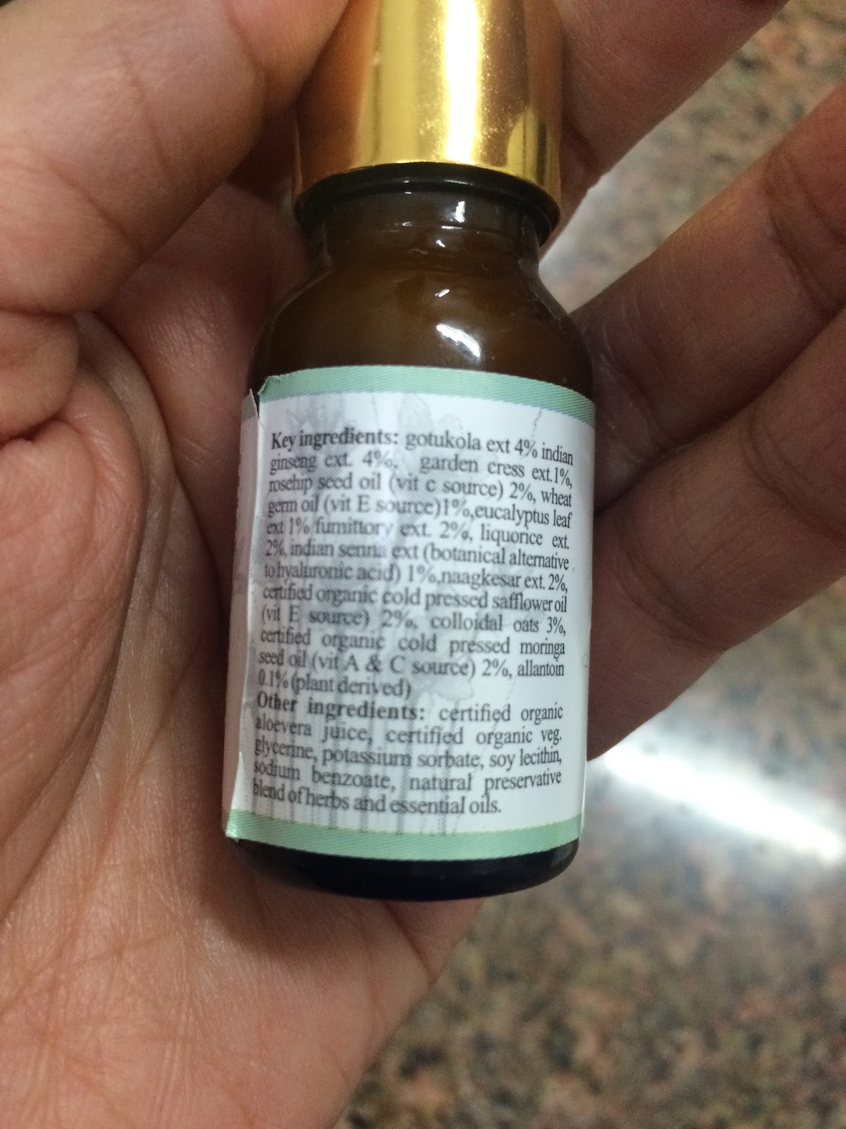 Just Herbs Rejuvinating Beauty Elixir Facial Serum Swatch, Review