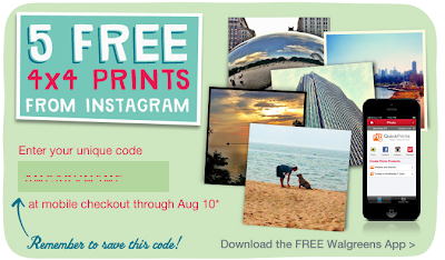 5 free 4x4 prints from instagram at walgreens code