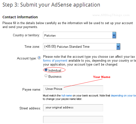 submit your application to Google Adsense approval department
