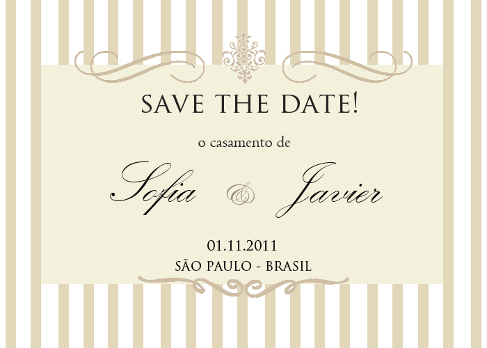 save the date casamento classico