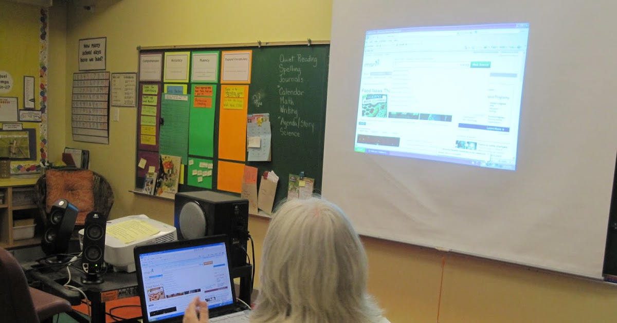 Technology at Rogers Using the LCD Projector in the Classroom