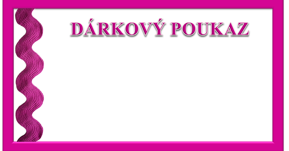 Dárkové poukazy a certifikáty - vzor a šablona k vytisknutí a stažení