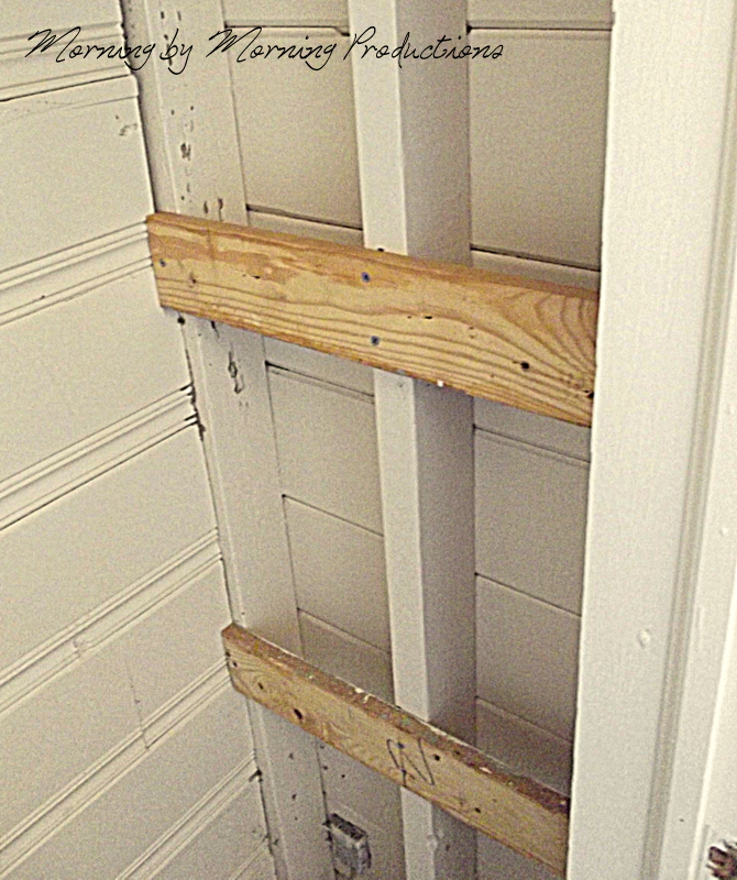 shelves closet built tutorial them attaching laid boards across without