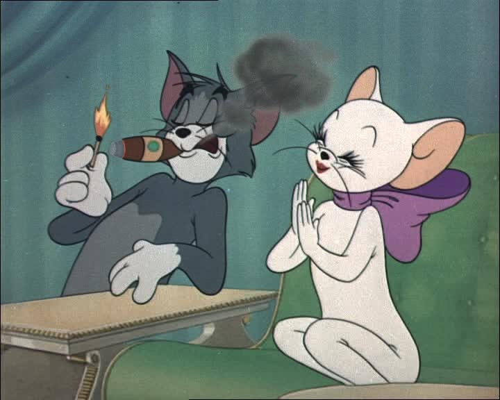 Tom and Jerry Tom with girlfriend Tom and jerry cartoon, Vintage