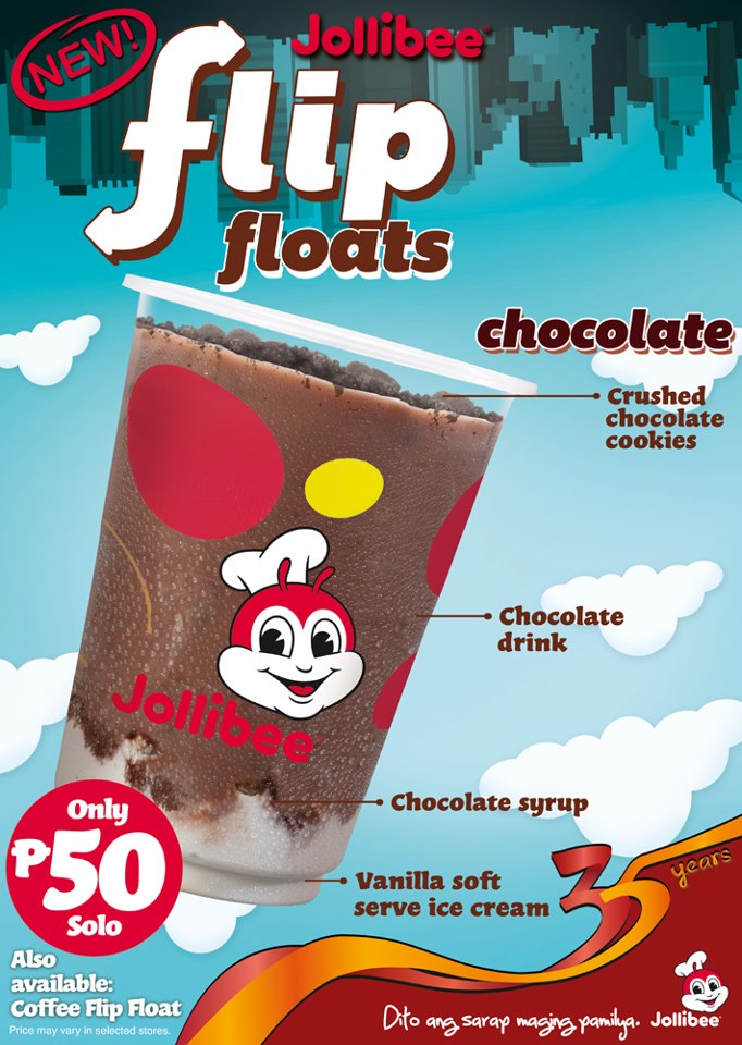 Jollibee Floats with a FLIP! Hello! to my blog!