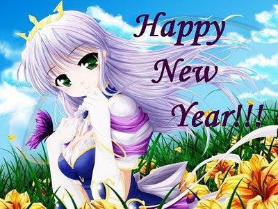 Anime Greeting Cards Anime Girl Happy New Year