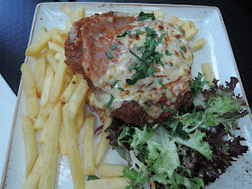 57 cafe;  chicken parmagiana, lunch