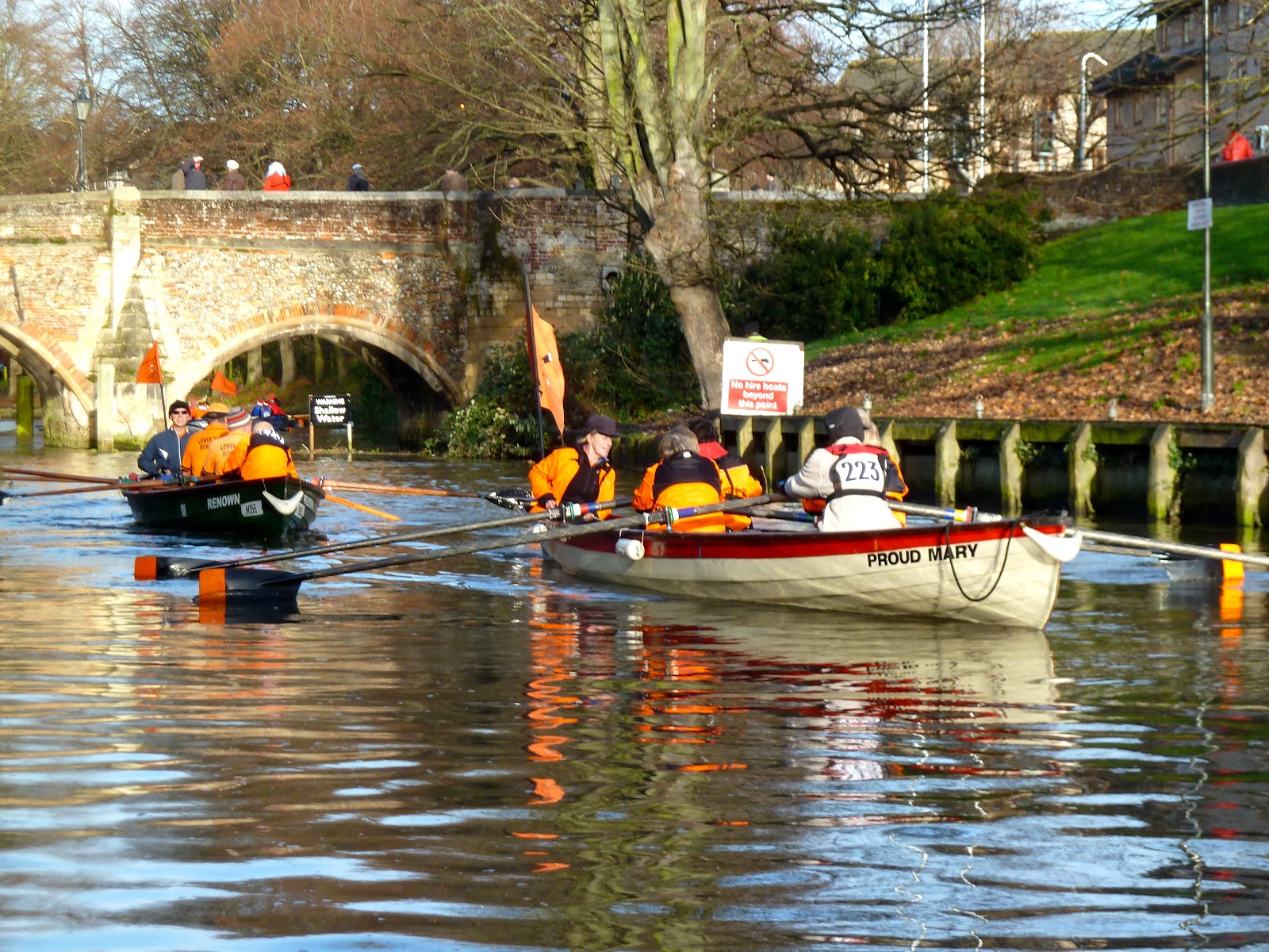 Norfolk Skiff Club Traditional boats race in the Carrow Cup 2012