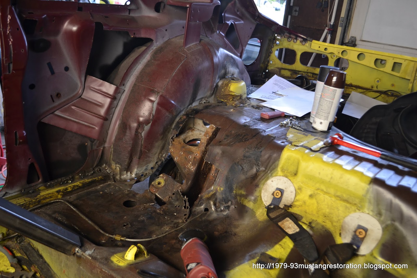 Fox Body Mustang Restoration Rear Seat and Trunk Patching and Repair
