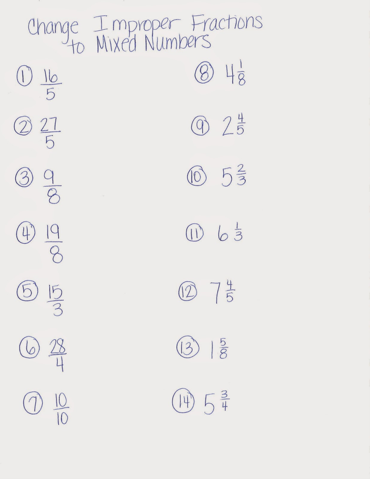 Mrs. White's 6th Grade Math Blog: EQUIVALENT FRACTIONS, IMPROPER