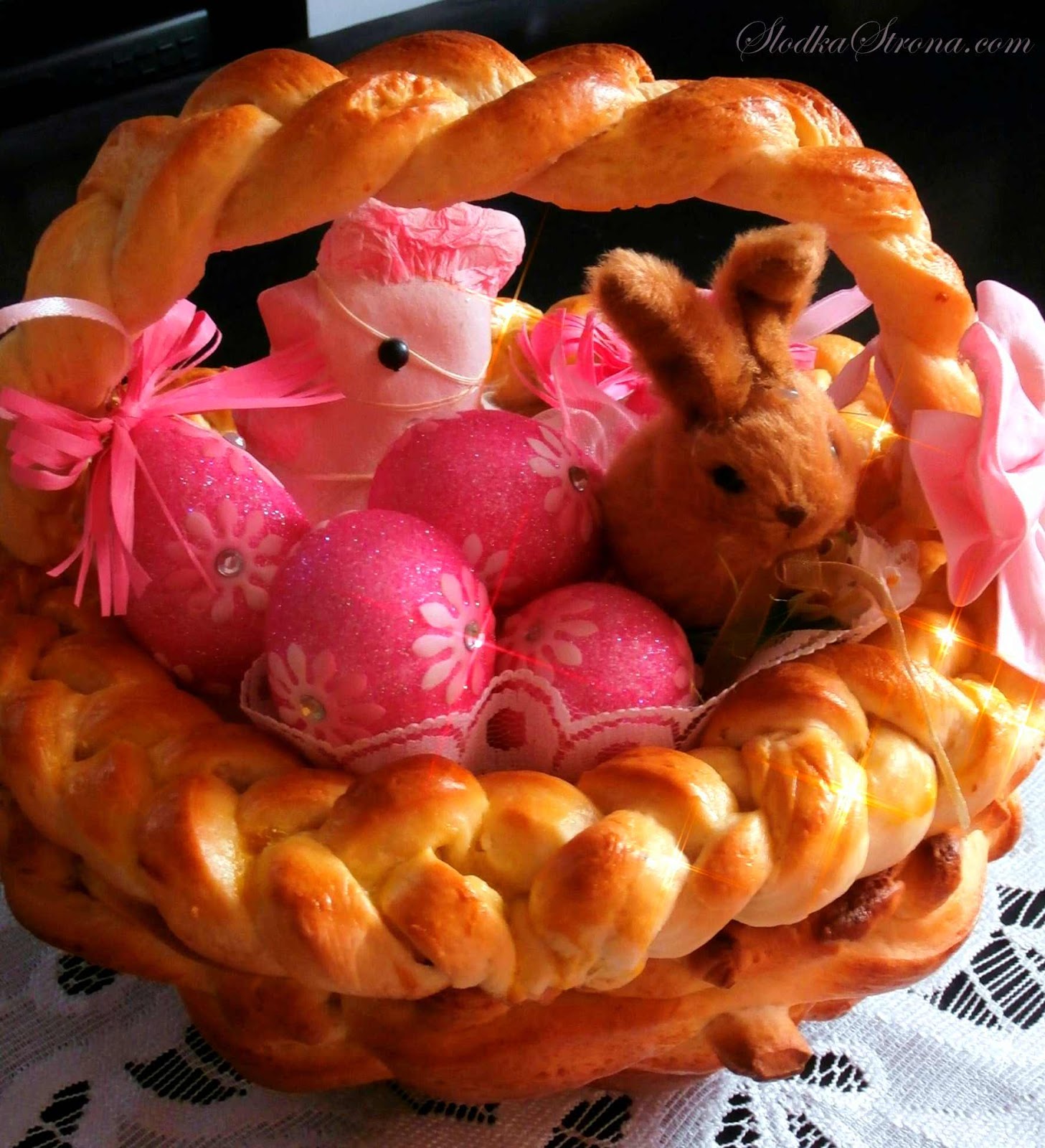 Drożdżowy Koszyczek Wielkanocny - Przepis - Słodka Strona